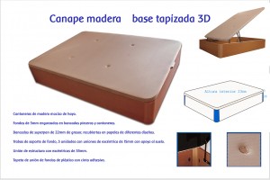 Canape madera 3D  